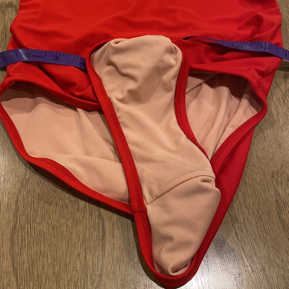 J. Crew Red Racerback One Piece Swimsuit - Picture 5 of 6